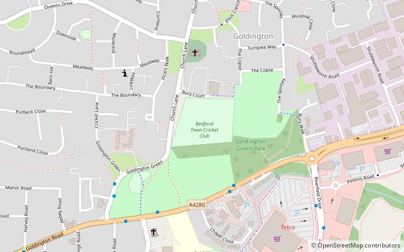 Goldington Bury location map