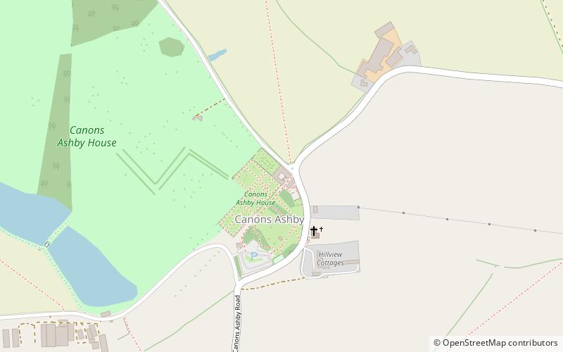 Canons Ashby House location map