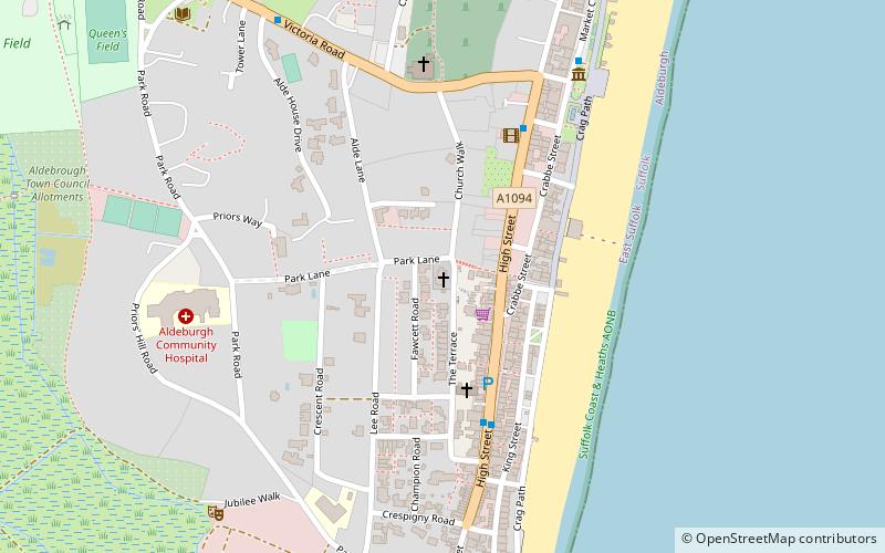 church of our lady and st peter aldeburgh location map