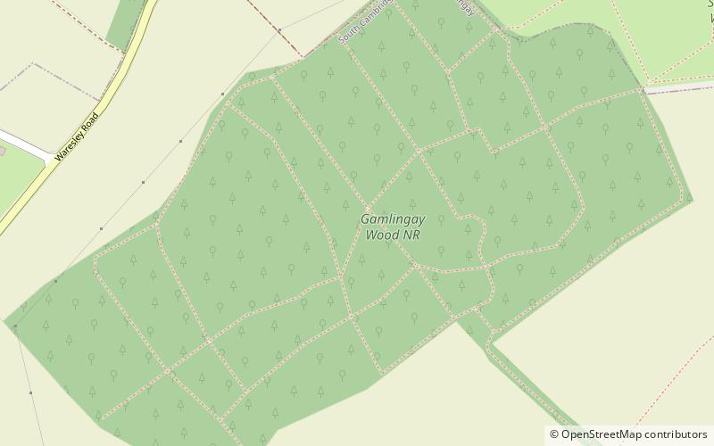 Gamlingay Wood location map