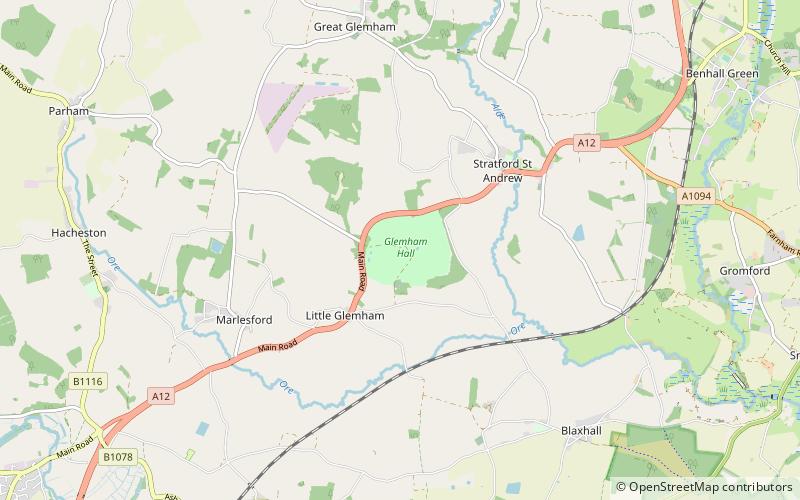 Glemham Hall location map