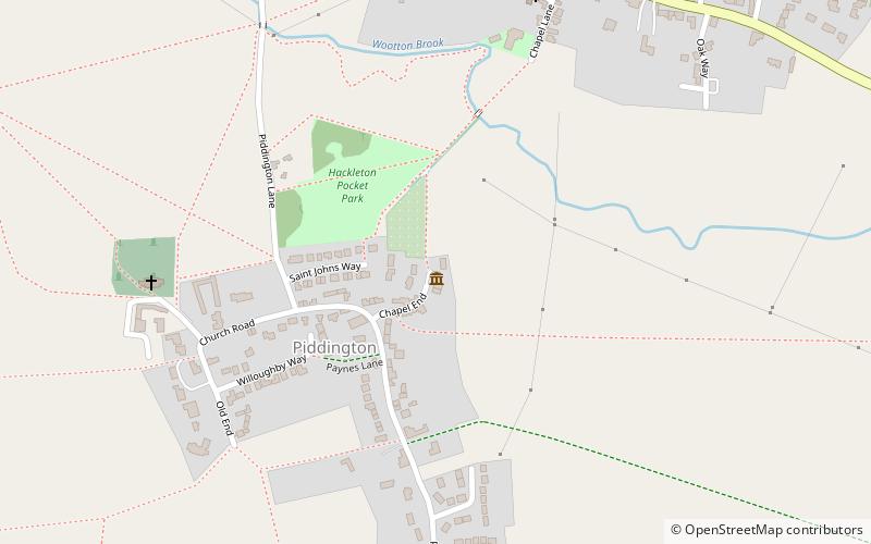 Piddington Roman Villa location map