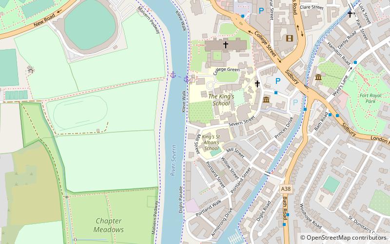 King's School Worcester Boat Club location map