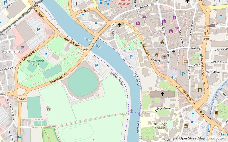 university of birmingham boat club worcester location map