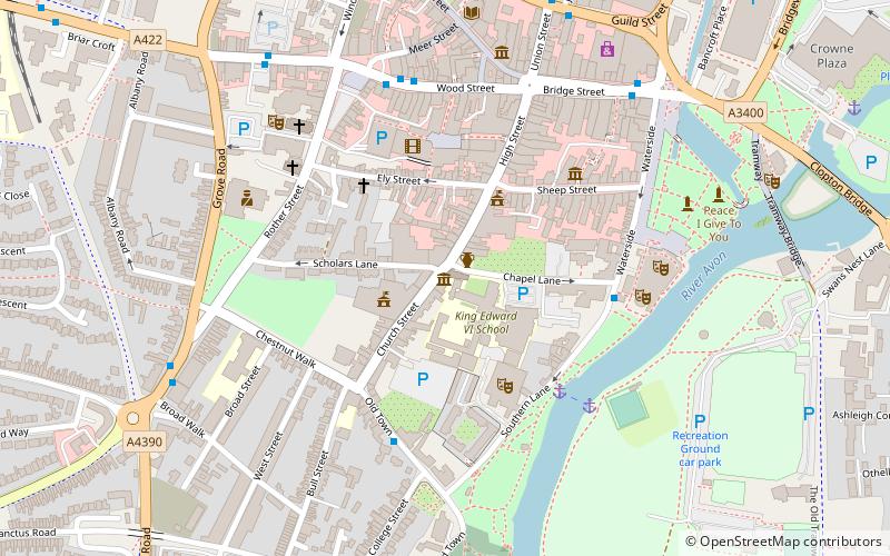 Shakespeare's Schoolroom & Guildhall location map