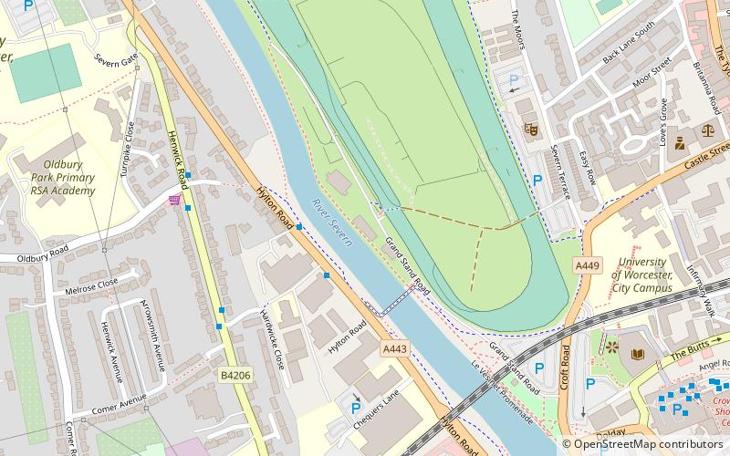 Worcester Rowing Club location map