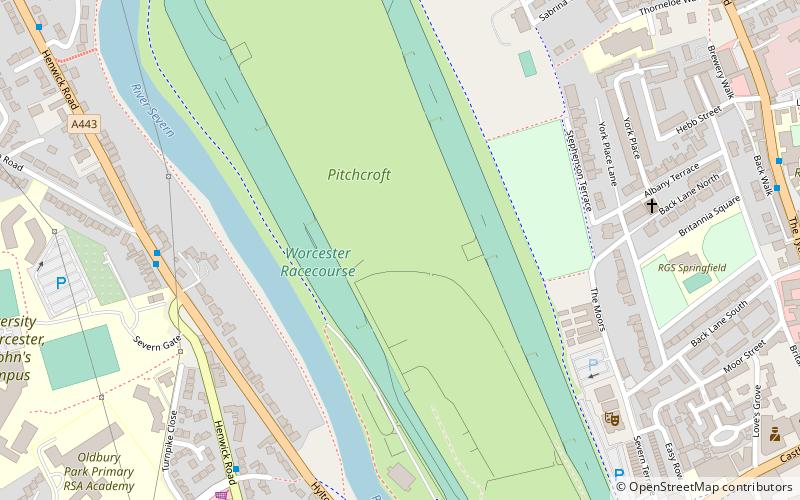Worcester Racecourse location map