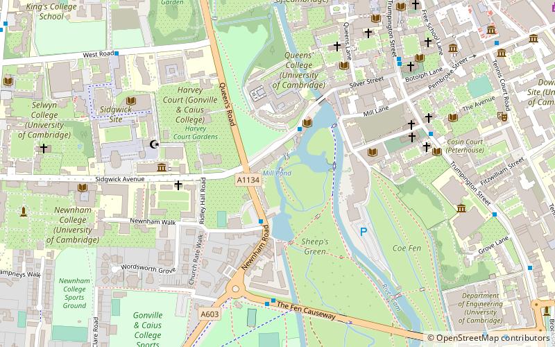 Darwin College location map