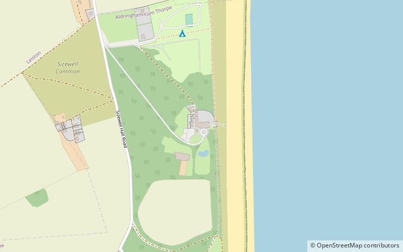 Sizewell Hall location map