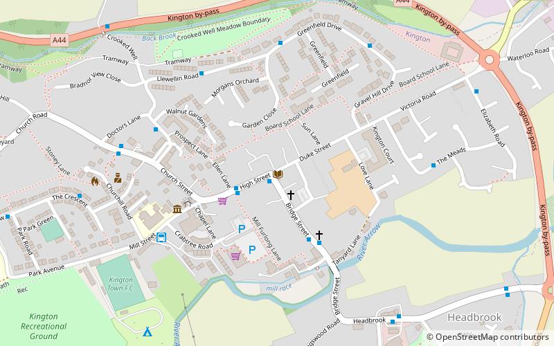 Kington Museum location map