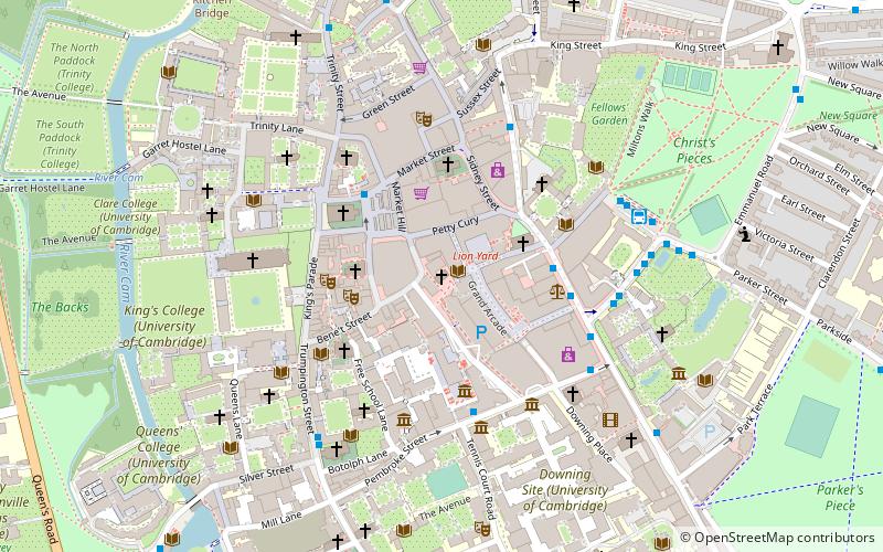 Cambridge University Catholic Chaplaincy location map