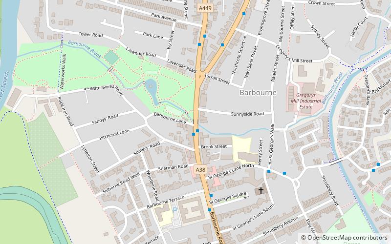 Barbourne Bicycles location map