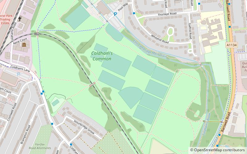 Coldham's Common location map