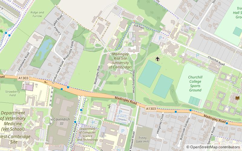 Cambridge Observatory location map