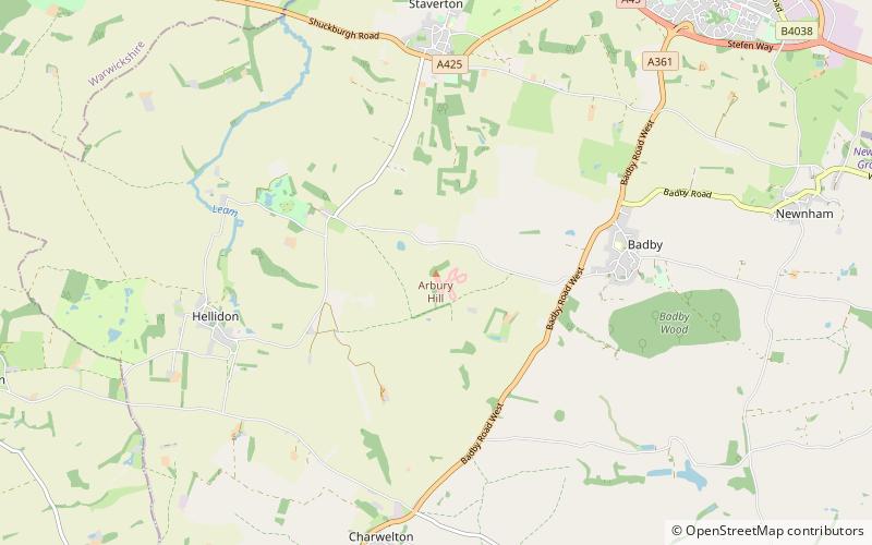 Arbury Hill location map
