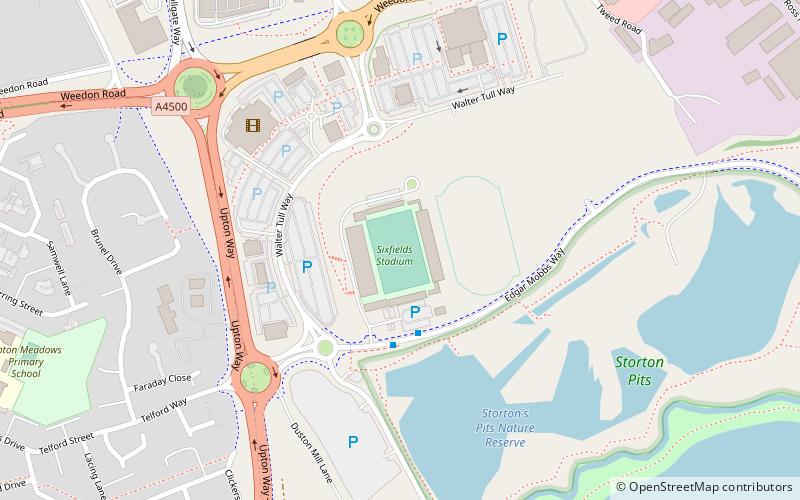 Sixfields Stadium location map