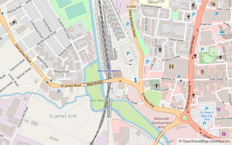 Northampton Castle location map