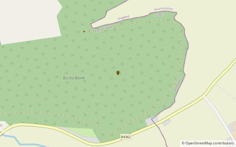 Burfa Castle location map