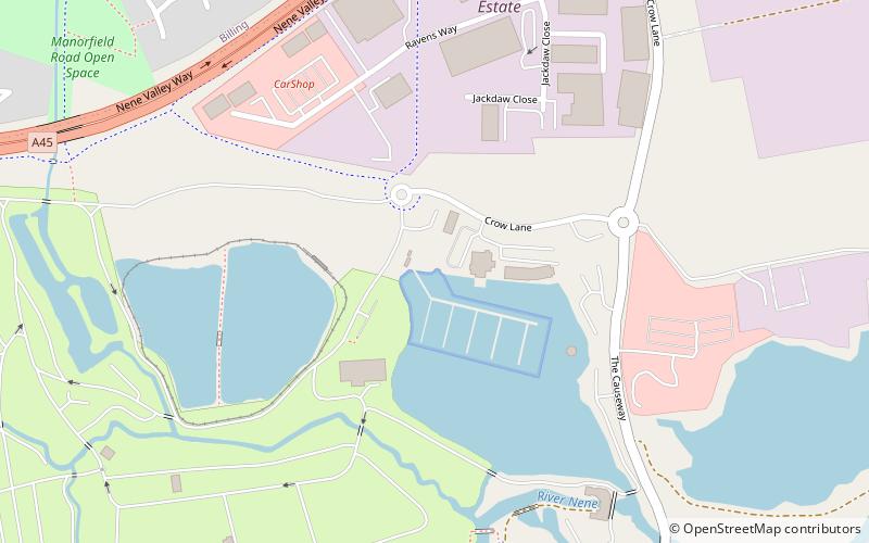 Billing Aquadrome location map