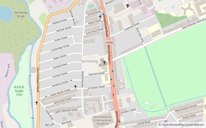 Northampton Cathedral location map