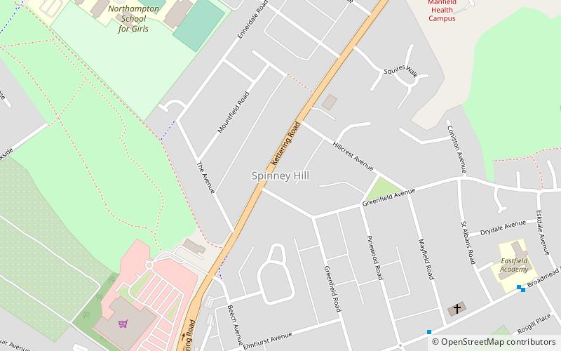 spinney hill northampton location map