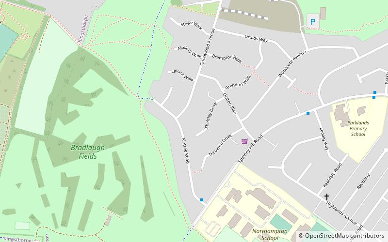 Bradlaugh Fields location map