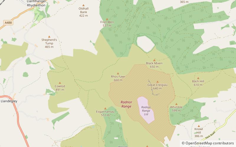 Rhos-Fawr location map