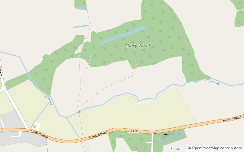 Sibton Abbey location map