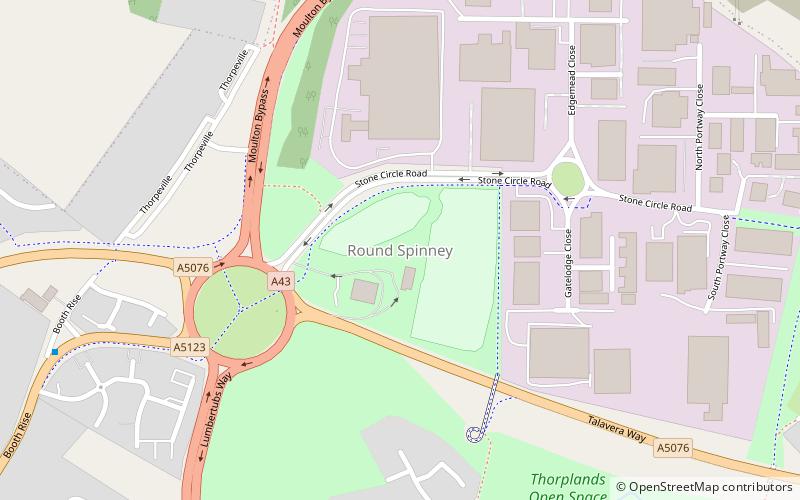Round Spinney location map