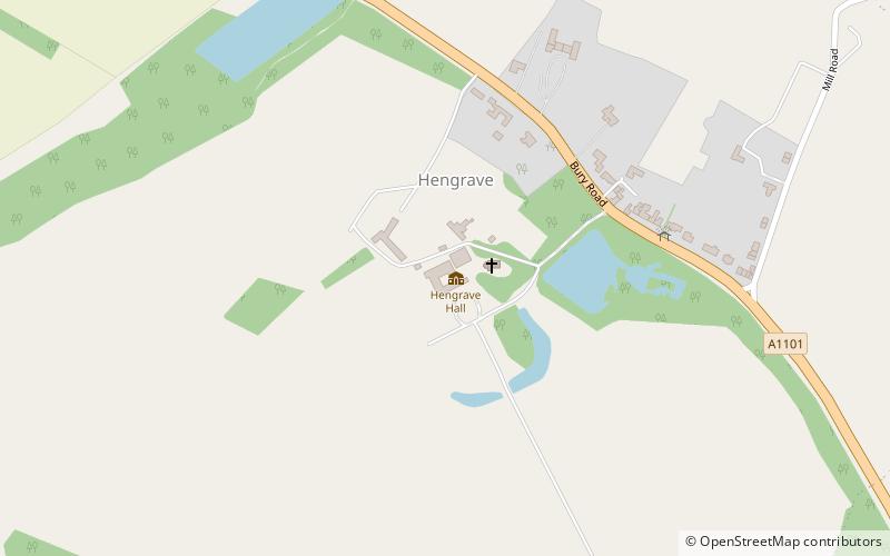 Hengrave Hall location map