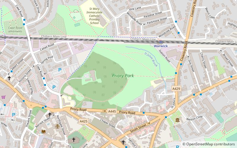 Priory Park location map