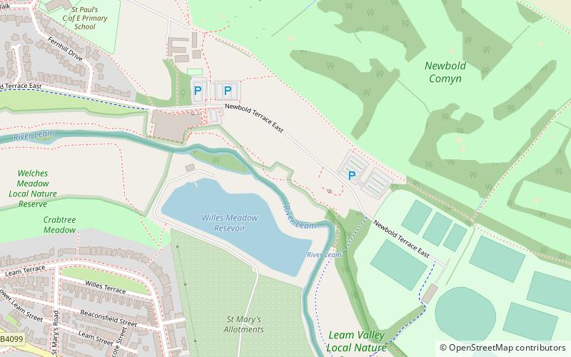 Newbold Comyn location map