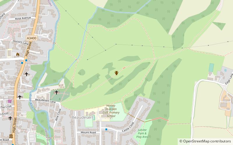 Beaudesert Castle location map