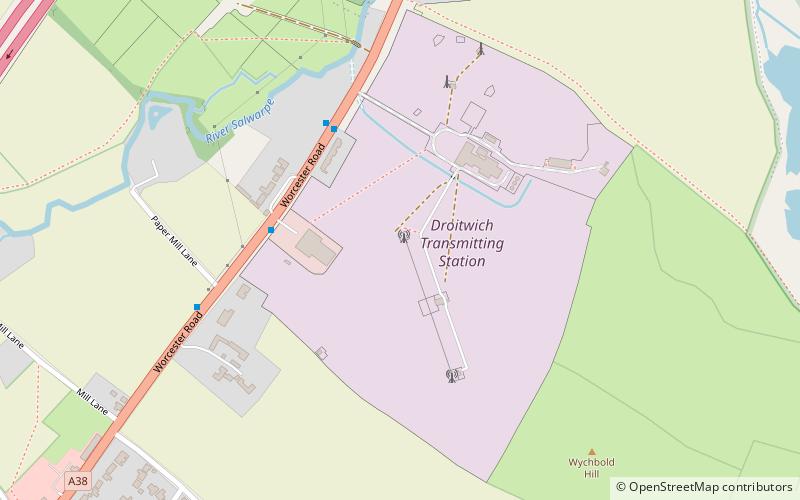 Sender Droitwich location map