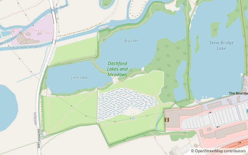 Ditchford Lakes and Meadows location map