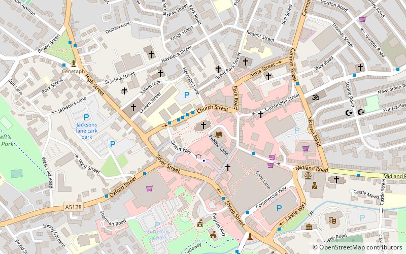 All Hallows Church Wellingborough location map
