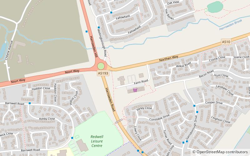 redhill grange wellingborough location map
