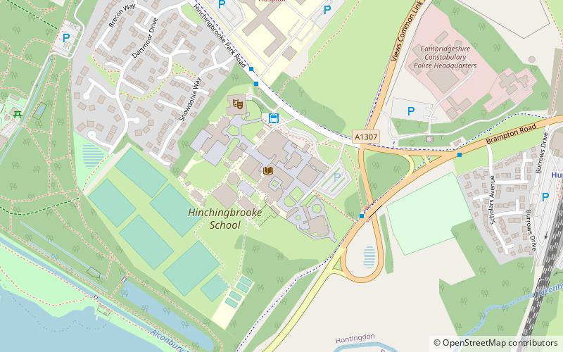 Hinchingbrooke House location map