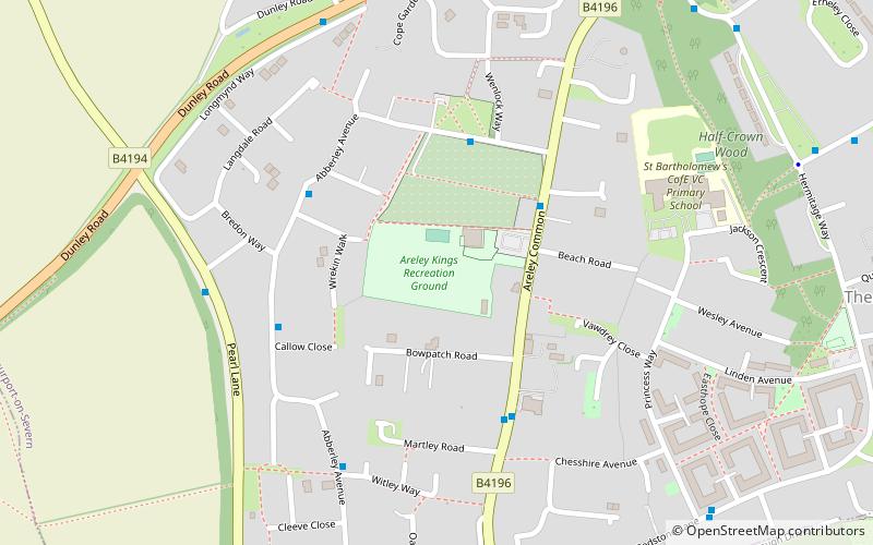 areley kings village hall location map