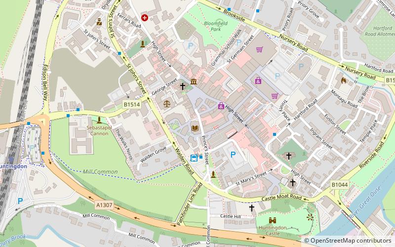 Huntingdon Town Hall location map