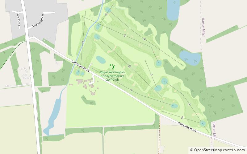 Royal Worlington and Newmarket Golf Club location map