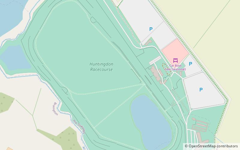 Huntingdon Racecourse location map