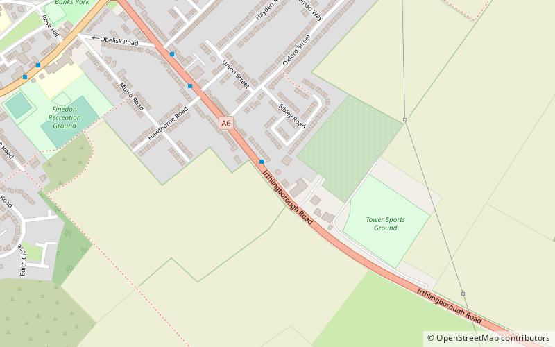 Finedon location map