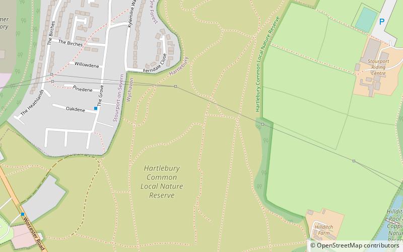 Hartlebury Common location map