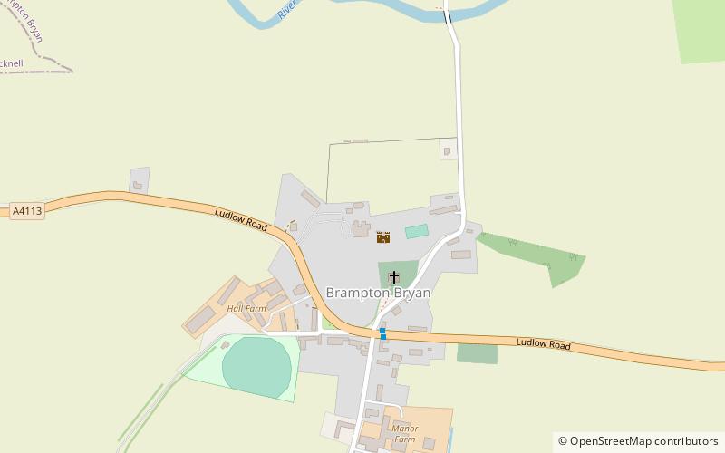 Brampton Bryan Castle location map