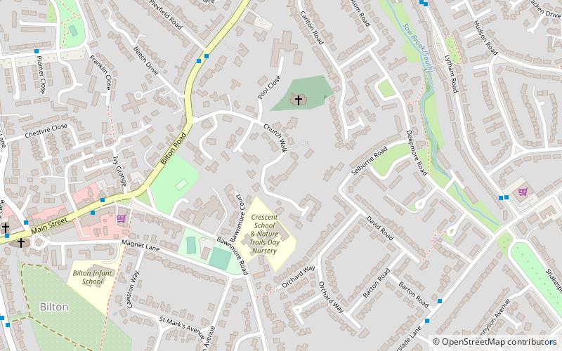 Bilton Hall location map