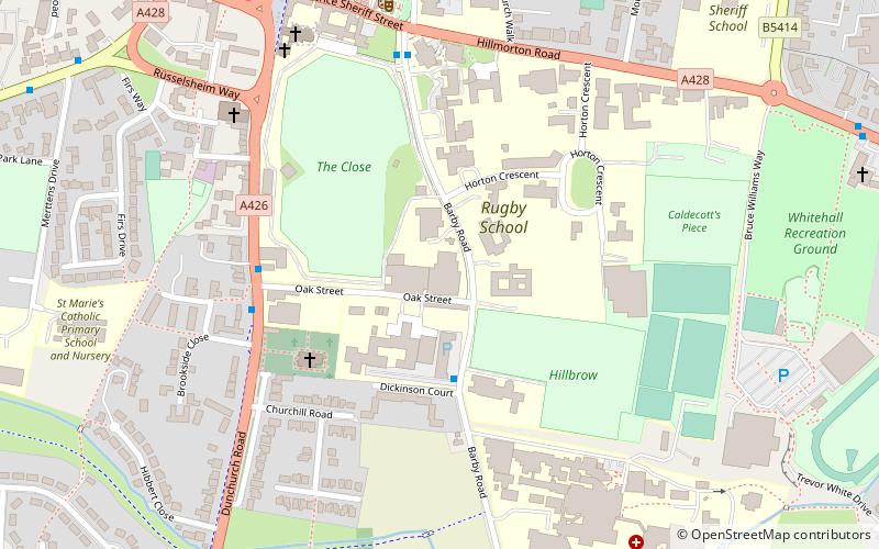 Rugby School location map