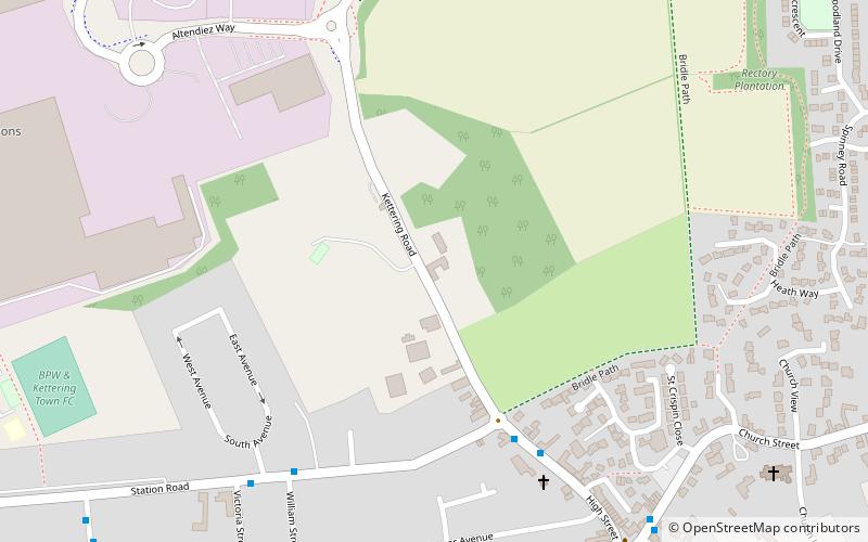 Burton Latimer Hall location map
