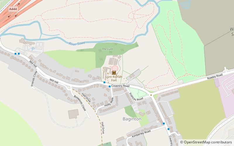 Lunt Roman Fort location map