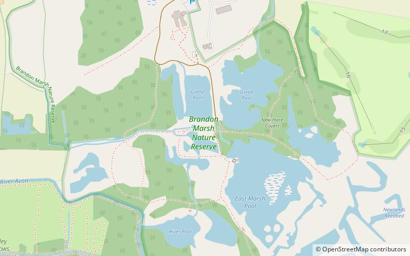 Brandon Marsh nature reserve location map